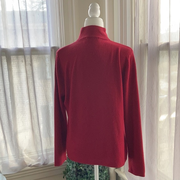 Red turtle neck sweater size XL Luxe 360 - Picture 3 of 5